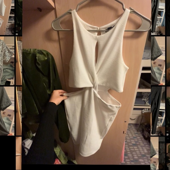 white cut out summer dress - Picture 1 of 2